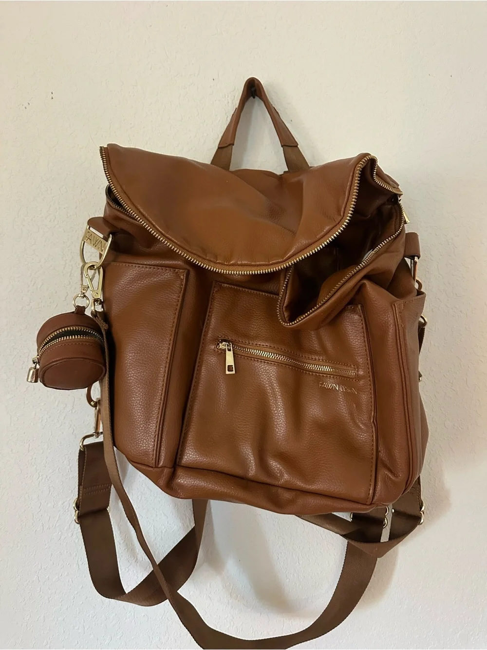 Fawn Design Brown Convertible Baby Bag Backpack